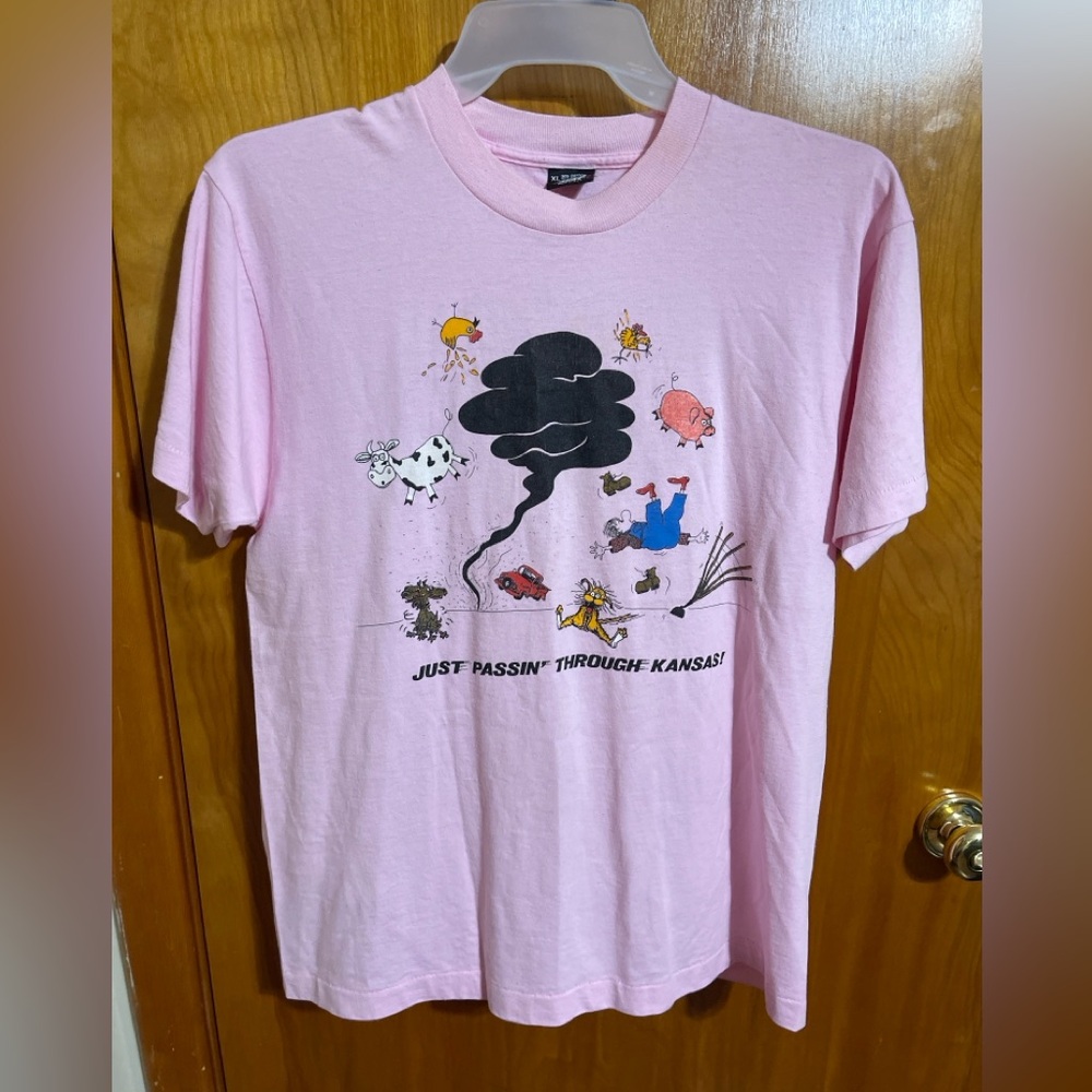 Vintage Screen Stars Best Short Sleeve T-Shirt Just Passin Through Kansas